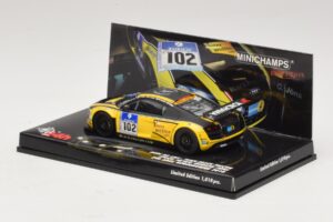 Audi R8 LMS GT3 #102 H-J. Stuck / H. Heyer Black Falcon 24 Hours of Nurburgring 2010 Minichamps 1:43 437101912 Metalli — kuva 3 / 5