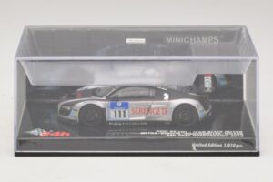 Audi R8 LMS GT3 #111 Metha / Breslin Black Falcon 24 Hours of Nurburgring 2010 Minichamps 1:43 437101911 Metalli — kuva 4 / 5