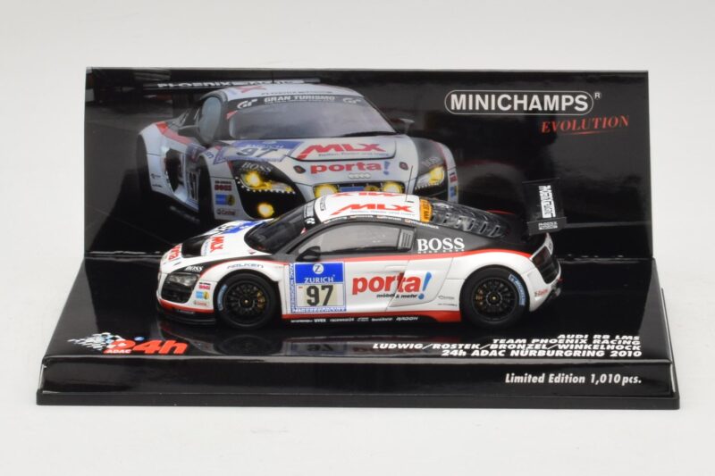 Audi R8 LMS GT3 #97 Phoenix Racing 24 Hours of Nurburgring 2010 Minichamps 1:43 Audi R8 LMS GT3 #97 Phoenix Racing 24 Hours of Nurburgring 2010 Minichamps 1:43 437101997 Metalli