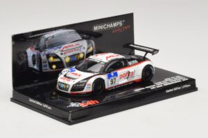 Audi R8 LMS GT3 #97 Phoenix Racing 24 Hours of Nurburgring 2010 Minichamps 1:43 437101997 Metalli — kuva 2 / 5