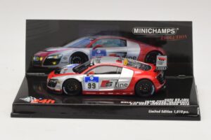 Audi R8 LMS GT3 #99 F. Biela / M. Fassler Phoenix Racing 24 Hours of Nurburgring 2010 Minichamps 1:43 437101999 Metalli