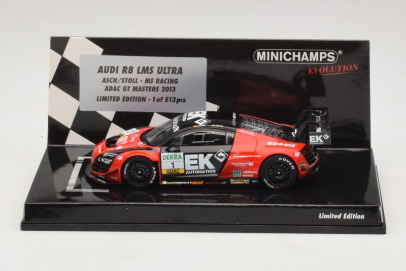 Audi R8 LMS Ultra #1 EK S. Asch / Stoll ADAC GT Masters 2013 Minichamps 1:43 437130101 Metalli