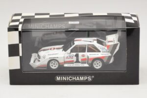 Audi Sport Quattro S1 #1 W. Rohrl Pikes Peak International Hill Climb Winner Record 1987 Minichamps 1:43 410871201 Metalli — kuva 4 / 4