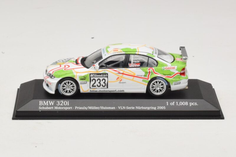 BMW 320i E46 #233 A. Priaulx / J. Muller Schubert Motorsport VLN Nurburgring 2005 Minichamps 1:43 400052433 Metalli