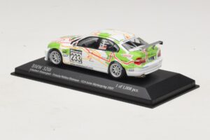 BMW 320i E46 #233 A. Priaulx / J. Muller Schubert Motorsport VLN Nurburgring 2005 Minichamps 1:43 400052433 Metalli — kuva 3 / 4