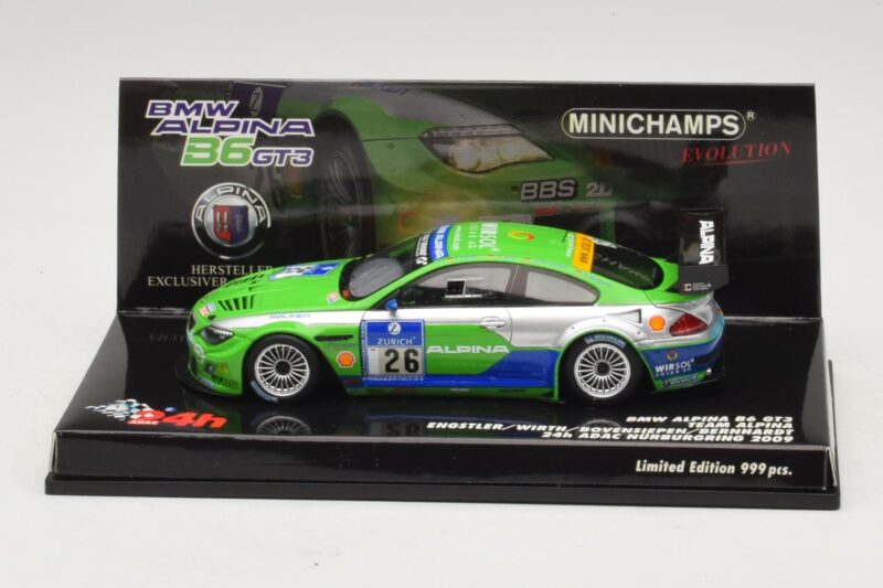 BMW Alpina B6 GT3 #26 24 Hours of Nürburgring 2009 Minichamps 1:43 437092626 Metalli