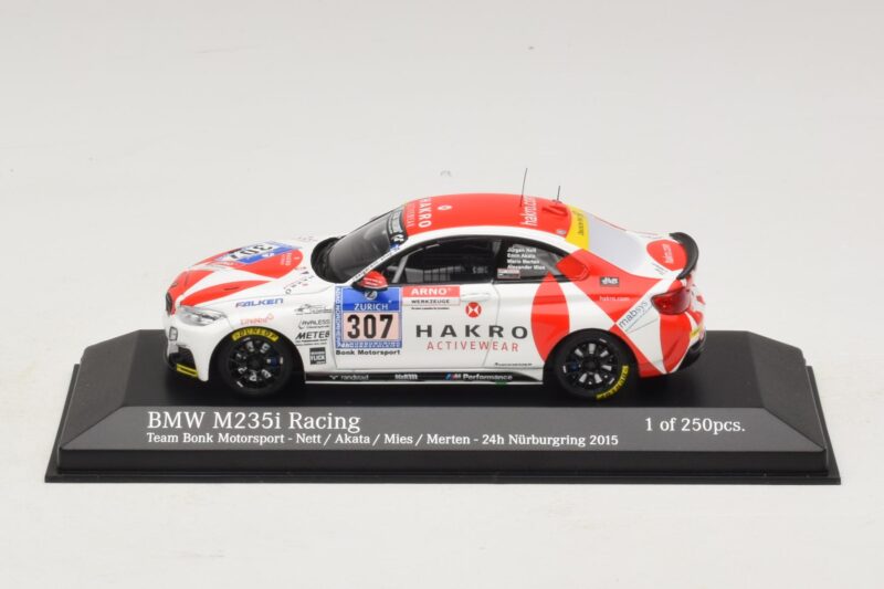 BMW M235i Bong Motorsport #307 Nett / Akata 24 Hours of Nurburgring 2015 Minichamps 1:43 437152507 Metalli