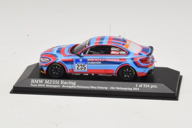 BMW M235i Team BMW Motorsport #235 Bovigdon 24 Hours of Nurburgring 2014 Minichamps 1:43 437142435 Metalli