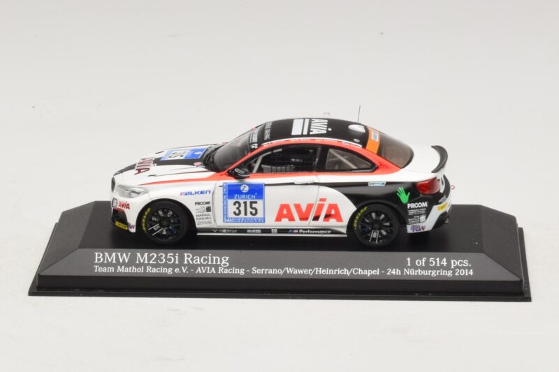 BMW M235i Team Mathol #315 24 Hours of Nurburgring 2014 Minichamps 1:43 BMW M235i Team Mathol #315 24 Hours of Nurburgring 2014 Minichamps 1:43 437142415 Metalli
