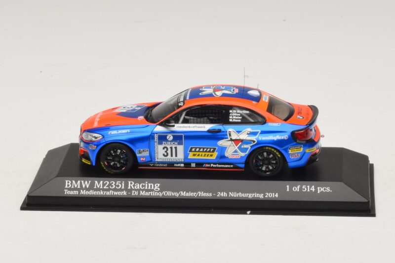 BMW M235i Team Medienkraftwerk #311 Di Martino / Olivo 24 Hours of Nurburgring 2014 Minichamps 1:43 437142411 Metalli