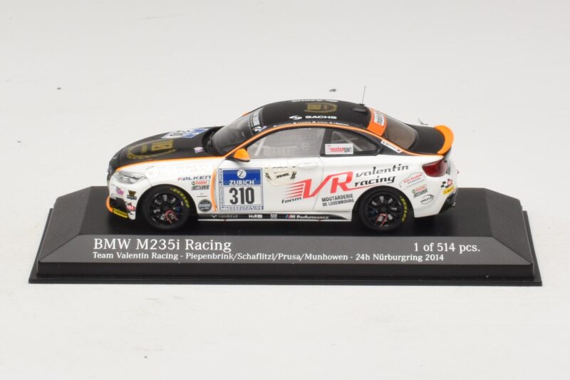 BMW M235i Team Valentin Racing #310 Piepenbrink 24 Hours of Nurburgring 2014 Minichamps 1:43 BMW M235i Team Valentin Racing #310 Piepenbrink 24 Hours of Nurburgring 2014 Minichamps 1:43 437142410 Metalli