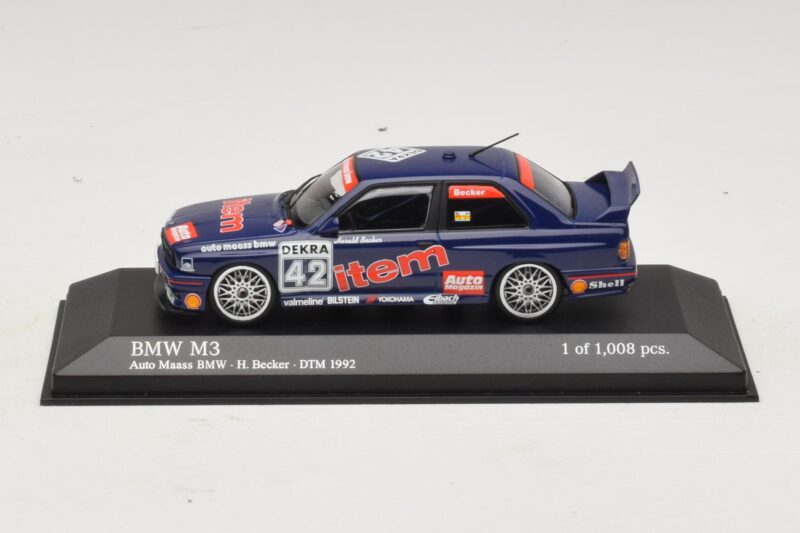 BMW M3 E30 Auto Maas #42 Becker DTM 1992 Minichamps 1:43 430922042 Metalli