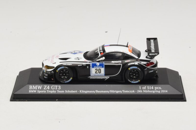 BMW Z4 GT3 BMW Sports Trophy #20 Klingmann / Baumann 24 Hours of Nurburgring 2014 Minichamps 1:43 437142030 Metalli