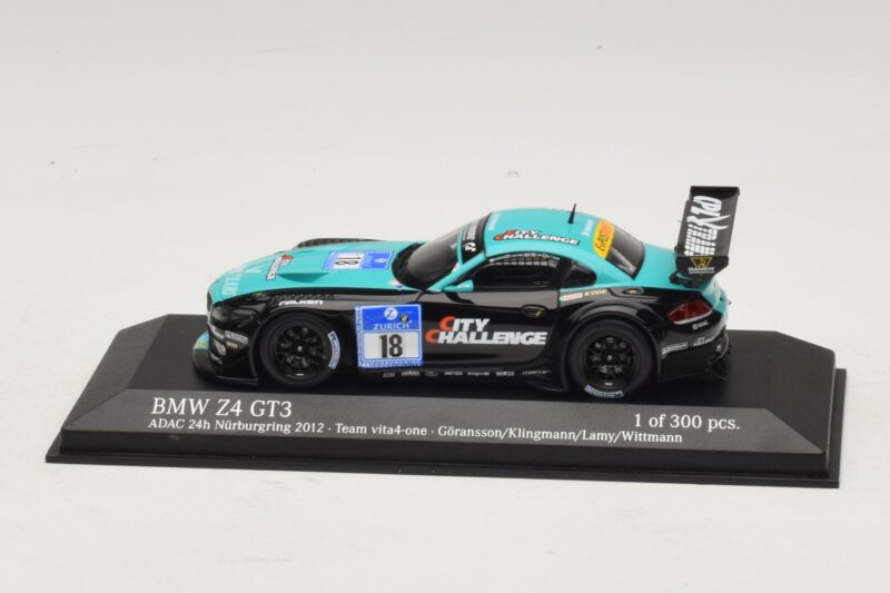 BMW Z4 GT3 Vita4One #18 Goransson / Klingmann 24 Hours of Nürburgring 2012 Minichamps 1:43 BMW Z4 GT3 Vita4One #18 Goransson / Klingmann 24 Hours of Nürburgring 2012 Minichamps 1:43 437122918 Metalli