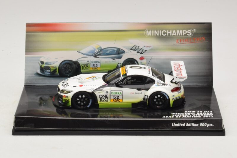 BMW Z4 GT3 Westcoast Racing #52 F. Lestrup ADAC GT Masters 2011 Minichamps 1:43 437112952 Metalli