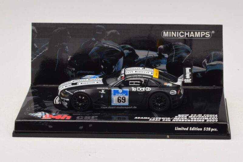 BMW Z4 M Coupe #69 Adams / K. Ludwig ADAC 24h Nürburgring 2009 Minichamps 1:43 400092769 Metalli