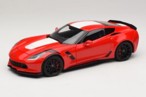 Chevrolet Corvette C7 Grand Sport Punainen ja Valkoiset Raidat AUTOart 1:18 71274 Komposiitti