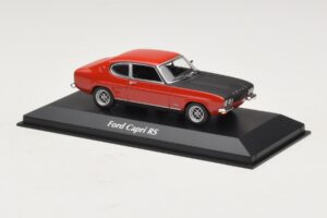 Ford Capri I Punainen Mustalla Konepellillä Maxichamps 1:43 940085801 Metalli — kuva 3 / 4