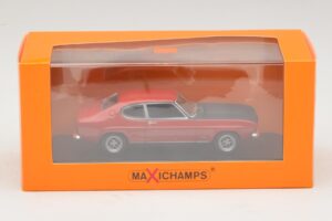 Ford Capri I Punainen Mustalla Konepellillä Maxichamps 1:43 940085801 Metalli — kuva 4 / 4