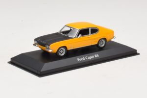 Ford Capri Mk1 RS Keltainen Mustalla Konepellilla Maxichamps 1:43 940085800 Metalli — kuva 2 / 4