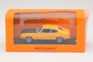 Ford Capri Mk1 RS Keltainen Mustalla Konepellilla Maxichamps 1:43 940085800 Metalli — kuva 4 / 4