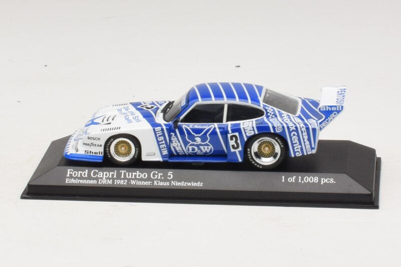 Ford Capri Turbo Gr.5 Zakspeed #3 K. Niedzwiedz Eifelrennen DRM 1982 Minichamps 1:43 Ford Capri Turbo Gr.5 Zakspeed #3 K. Niedzwiedz Eifelrennen DRM 1982 Minichamps 1:43 430828503 Metalli