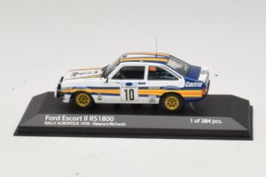Ford Escort Mk2 RS1800 #10 A. Vatanen / D. Richards Rally Acropolis 1978 Minichamps 1:43 400808410 Metalli