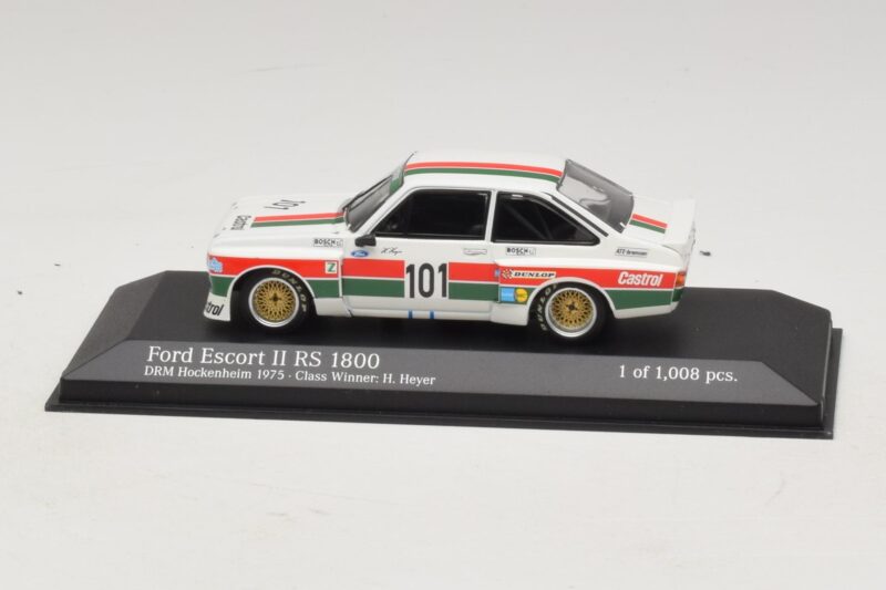 Ford Escort Mk2 RS1800 #10 H. Heyer Class Winner DRM Hockenheim 1975 Minichamps 1:43 400758491 Metalli
