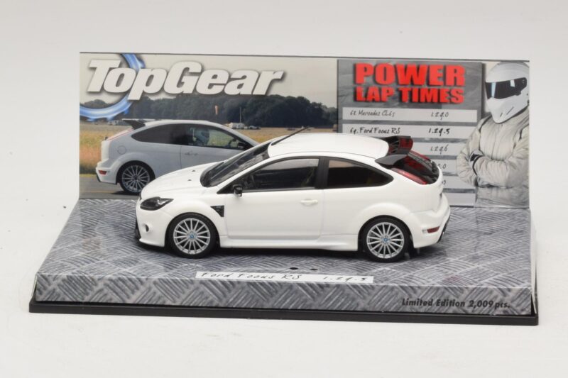 Ford Focus RS Mk2 Top Gear Valkoinen Ilman Hahmoa Minichamps 1:43 519438810-R1 Metalli
