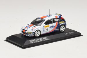 Ford Focus RS WRC #4 C. McRae / N. Grist Rally Monte Carlo 2001 Minichamps 1:43 430018904 Metalli — kuva 2 / 4