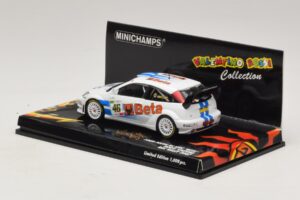 Ford Focus RS WRC #46 V. Rossi / C. Cassina RAC Rally 2007 Vaurioitunut Pakkaus Minichamps 1:43 400078446-O1 Metalli — kuva 3 / 5
