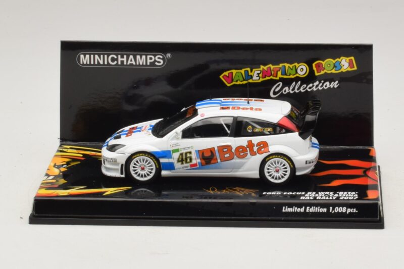 Ford Focus RS WRC #46 V. Rossi / C. Cassina RAC Rally 2007 Minichamps 1:43 400078446 Metalli
