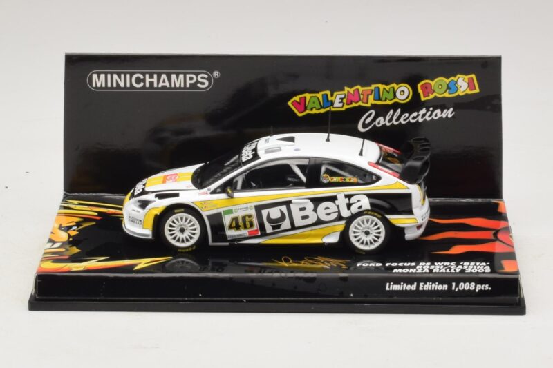 Ford Focus RS WRC #46 V. Rossi / C. Cassina Monza Rally Show 2008 Minichamps 1:43 400088946 Metalli