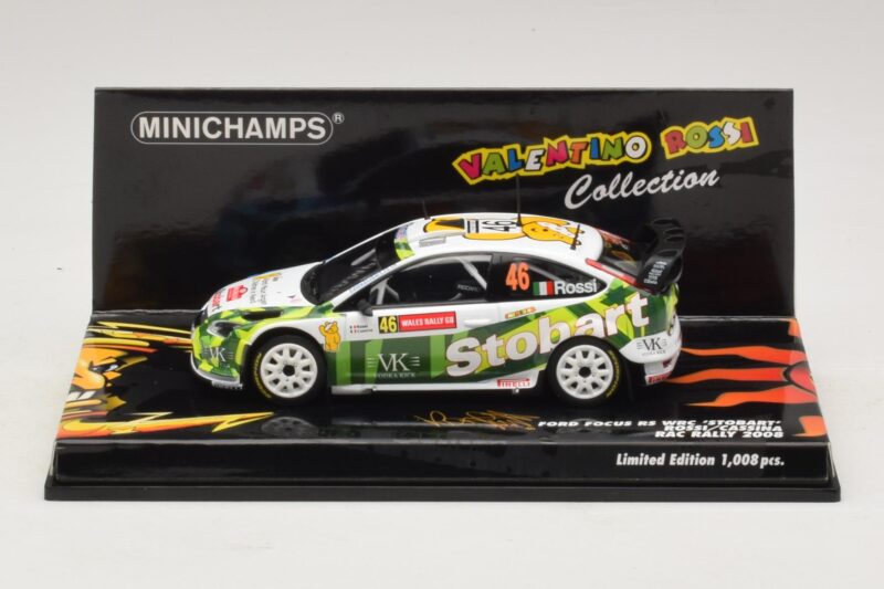 Ford Focus RS WRC #46 V. Rossi / C. Cassina RAC Rally 2008 Minichamps 1:43 400088146 Metalli