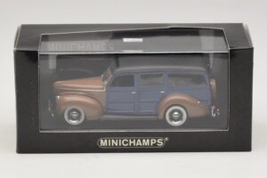 Ford V8 De Luxe Woody Station Wagon Ruskea Sininen Minichamps 1:43 400082112 Metalli — kuva 4 / 4