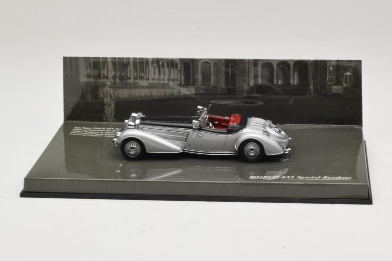 Horch 855 Special Roadster Hopea Musta Minichamps 1:43 436014204 Metalli