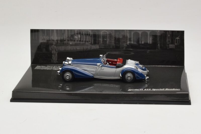 Horch 855 Special Roadster Hopeansininen Ilman Ulkopakkausta Minichamps 1:43 436014202-O1 Metalli