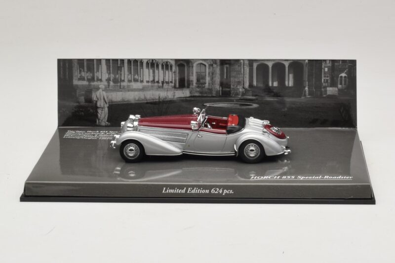 Horch 855 Spezial Roadster Hopea Punainen Minichamps 1:43 436014206 Metalli