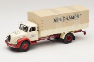 Magirus-Deutz S 7500 Jupiter Lava-auto Valkoinen Punainen Minichamps 1:43 439141022 Metalli
