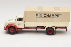 Magirus-Deutz S 7500 Jupiter Lava-auto Valkoinen Punainen Minichamps 1:43 439141022 Metalli — kuva 3 / 6