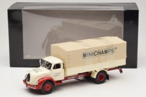 Magirus-Deutz S 7500 Jupiter Lava-auto Valkoinen Punainen Minichamps 1:43 439141022 Metalli — kuva 6 / 6