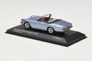 Maserati Mistral Spyder Light Blue Metallic Minichamps 1:43 437123432 Metalli — kuva 3 / 4