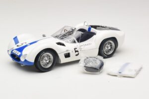 Maserati Tipo 61 #5 S. Moss / D. Gurney Camoradi ADAC 1000km Nurburgring Winner 1960 Minichamps 1:18 100601205 Metalli