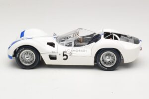 Maserati Tipo 61 #5 S. Moss / D. Gurney Camoradi ADAC 1000km Nurburgring Winner 1960 Minichamps 1:18 100601205 Metalli — kuva 4 / 8