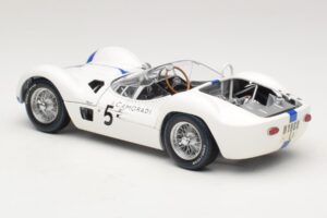 Maserati Tipo 61 #5 S. Moss / D. Gurney Camoradi ADAC 1000km Nurburgring Winner 1960 Minichamps 1:18 100601205 Metalli — kuva 7 / 8