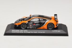 McLaren MP4-12C GT3 #15 Boutsen Racing Bovy / Broggi 24 Hours of Spa 2012 Minichamps 1:43 437121315 Metalli