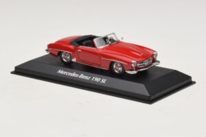 Mercedes 190 SL Punainen Maxichamps 1:43 940033131-O Metalli — kuva 3 / 4