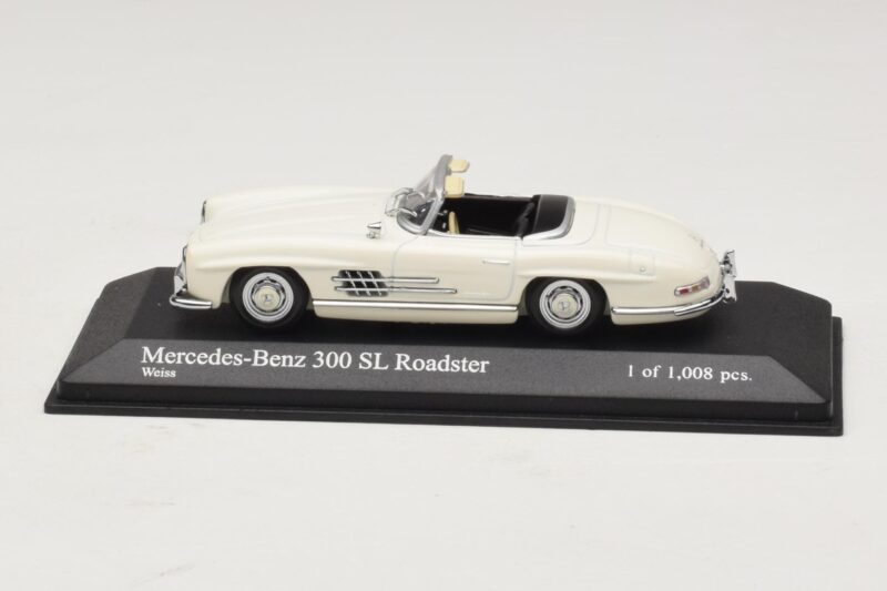 Mercedes 300 SL W198 Roadster Valkoinen Minichamps 1:43 400039034 Metalli