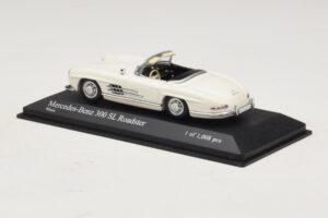 Mercedes 300 SL W198 Roadster Valkoinen Minichamps 1:43 400039034 Metalli — kuva 3 / 4