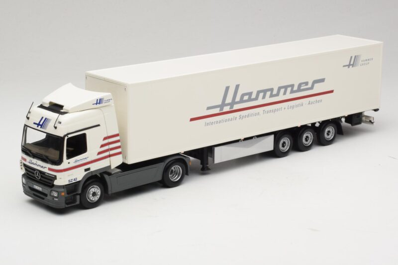 Mercedes Actros 1844LS Koffersattelzug Hammer Aachen Minichamps 1:43 499039105 Metalli